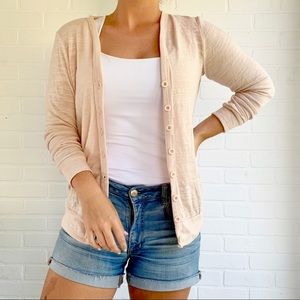 Sweat Cream Cardigan